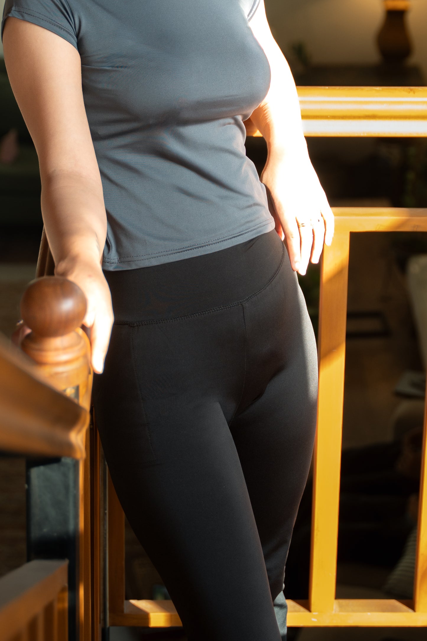 Flared Yoga Pants - Black