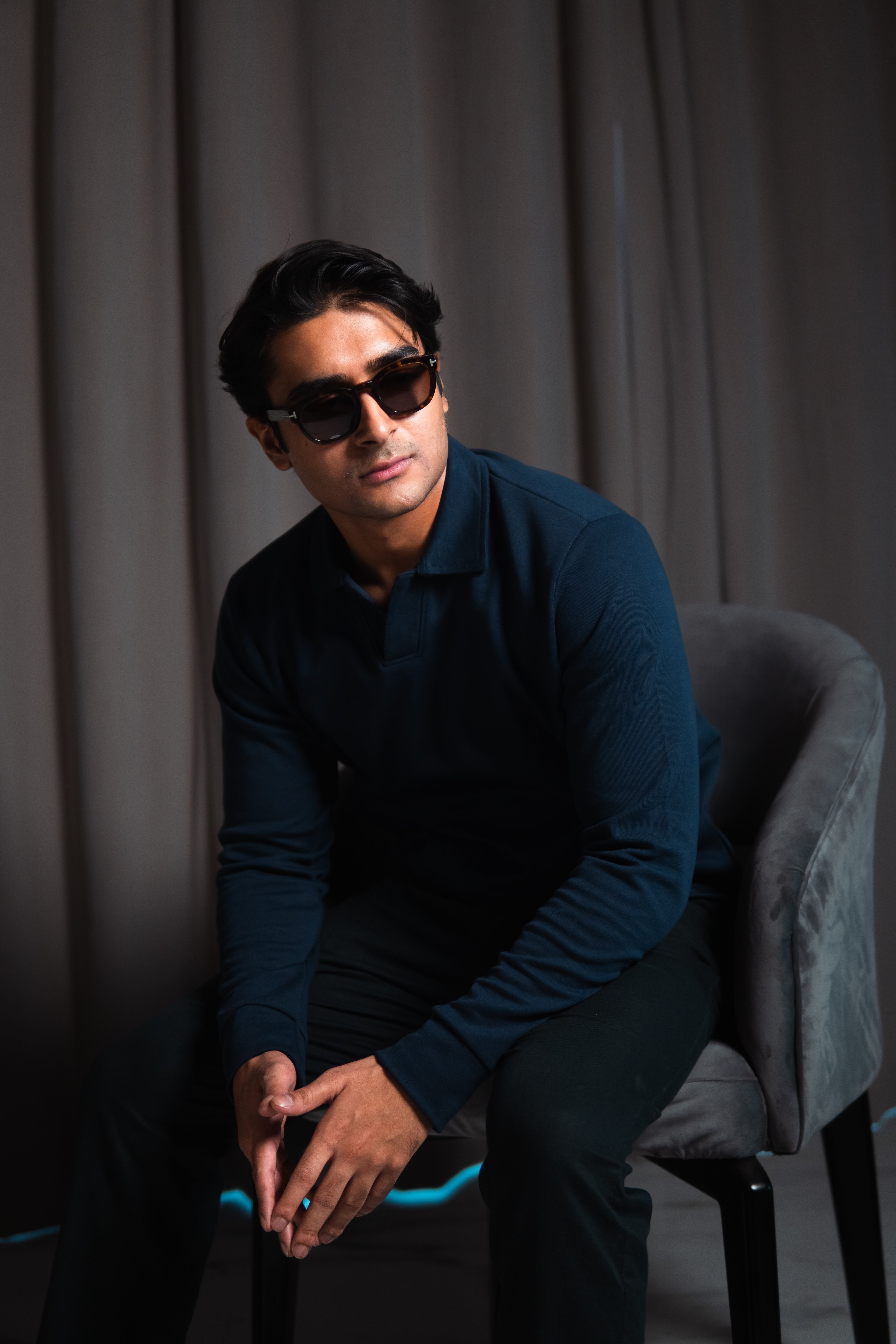 Polo Pullover - Blue