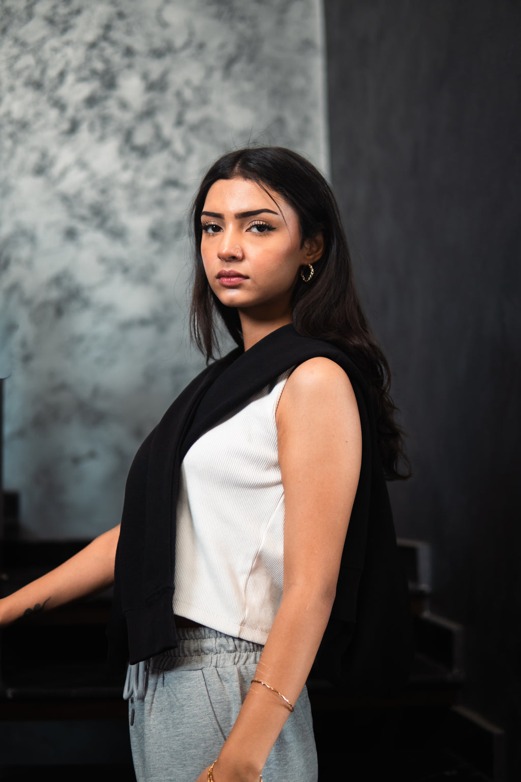 Ribbed Tank Top - White